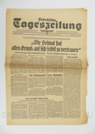 WO2 Duitse krant Tageszeitung nr.213 11/12 september 1943 - 47 x 32 cm - origineel
