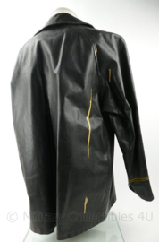 Vintage Brandweer kunstlederen jas met broek en bretels - maat XL - origineel