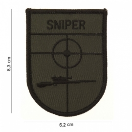 Sniper uniform arm embleem stof - zonder klitteband - 8,3 x 6,2 cm.