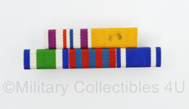 Defensie medaillebalk met 5 batons - Vredesoperaties, Trouwe dienst, MPTTP Prestatietocht, Balkan - 8 x 2,5 cm - origineel