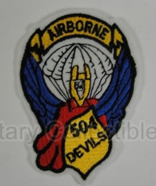 WWII US 504th PIR Parachute Infantry Regiment patch "Red Devils"