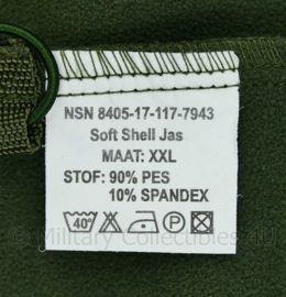 Korps Mariniers soft shell jas groen - maat XXLarge - ongedragen - origineel