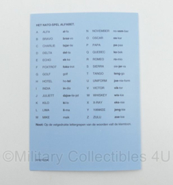 KLU Koninklijke Luchtmacht Instructiekaart voor Grond-Grond Radioverbindingen 3e druk - 15 x 10 cm - origineel