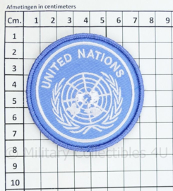 VN UN United Nations embleem - met klittenband - diameter 7,2 cm