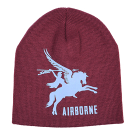 Beanie muts Airborne Pegasus - Bordeaux rood