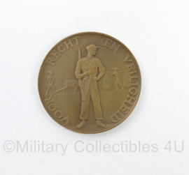 Koninklijke Begeer Generaal Simon Spoor van het leger in Indonesië  Voor Recht en Veiligheid coin in doosje - diameter 5 cm - origineel