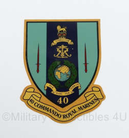 Britse leger 40 Commando RM Royal Marines sticker - 13 x 9,5 cm - origineel