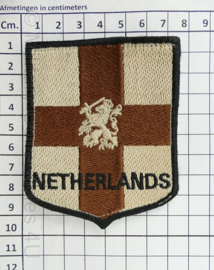 Defensie Staf Netherlands embleem met klittenband - huidig model - 9,5 x 7,5 cm - origineel