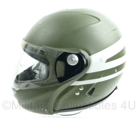 Groene militaire motorhelm integraalhelm - gebruikt - maat Large (59-60) - origineel