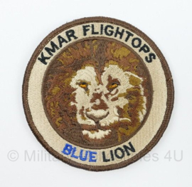 KMAR Koninklijke Marechaussee Flightops Blue Lion embleem met klittenband - diameter 9 cm