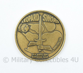 Duits Nederlandse Corps Coin Exercise Leopard Sword November 2008 - diameter 3,5 cm - origineel