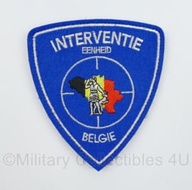 Belgische Politie Interventie Eenheid Belgie embleem met klittenband - 11 x 9,5 cm - origineel
