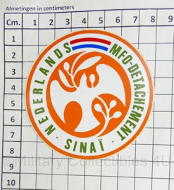 KMAR Koninklijke Marechaussee Nederlands MFO-Detachement Sinaï sticker - diameter 8 cm - origineel