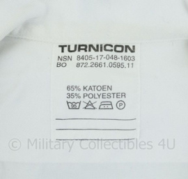 KM Koninklijke Marine Tropenwit overhemd dikke variant tenue 16, 'badman' - korte mouw - maat 41 - licht gedragen - origineel