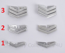 Gemeente- en Korps Rijkspolitie schouder rangen zilver - aluminium - per paar - origineel