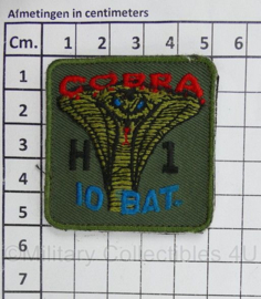 Defensie Cobra H1 10 BAT borstembleem - met klittenband - 5 x 5 cm - origineel