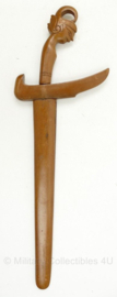 Nederlands-Indische handgemaakte kris met houten schede - 43 cm lang - origineel