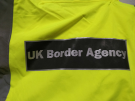 Britse politie parka MET warm ondervest UK Border Agency - geel reflecterend - maat Small tm. XL  - origineel