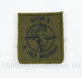 Defensie borst embleem SFOR 3 1NL MECHBAT - klittenband - 5 x 5 cm - origineel