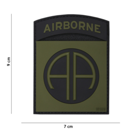 Embleem PVC 3D met klittenband - 82nd Airborne Division - 9 x 7 cm