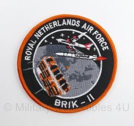 RNLAF Royal Netherlands Airforce BRIK II embleem CubeSat Nanosatelliet- met klittenband - diameter 9 cm