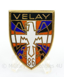Frans leger eenheid insigne metaal VELAY 86 - maker Drago Paris - 5 x 3,5 cm - origineel