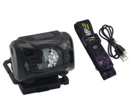 Tactical LED  lamp voor op de NVG mount op de helm en met hoofdband - BLACK  - nieuw gemaakt