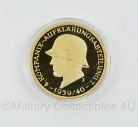 WO2 Duitse replica coin 4 Panzer Division 1939-1940  - diameter 4 cm - replica