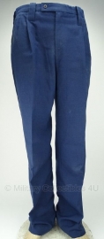 Nederlandse politie lange broek BLAUW, met ZWARTE bies - 45% wol - huidig model 2010  - maat 53 (=L)