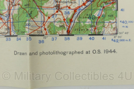 WW2 British War Office map 1944 Central Europe Siegen - 87,5 x 64,5 cm - origineel