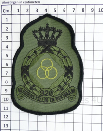 KLU Luchtmacht RNLAF 920 Squadron embleem - verdienstelijk en bekwaam - met klittenband - 11,5 x 8 cm - origineel