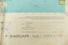 Franse stafkaart 1958  LA Guadeloupe - schaal 1 : 50.000 - 100 x 80 cm - origineel