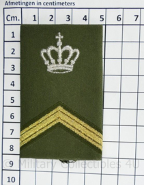 Defensie epauletten - rang Sergeant Instructeur - 8 x 5 cm - origineel