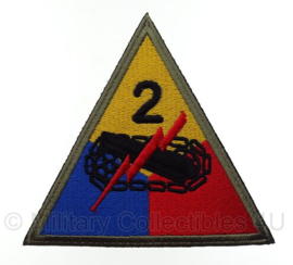 WO2 US Army 2nd Armored Division embleem - 9,2 x 9,8 cm