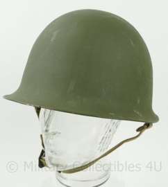 Franse leger M51 helm met camo en khaki hoes - zeer goede staat - origineel