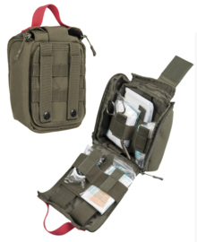 25-delige Tactical First aid Kit EHBO kit in Molle pouch IFAK met inhoud Made in Germany/ Leine Werke  - GROEN