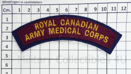 WO2 WW2 The Royal Canadian Army Medical Corps shoulder title pair