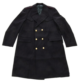 Italiaanse Marine/Polizia wollen mantel met dubbele rij gouden Marine knopen - donkerblauw - maat 46 tm. 54 - origineel