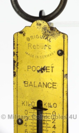 Antieke Rebüre pocket balance draagbare weegschaal - tot 25 kg - origineel