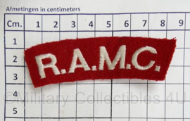 Britse leger RAMC Royal Army Medical Corps shoulder title - 8,5 x 3 cm - origineel