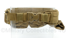 Warrior Assault Systeem Enhanced PLB Belt Coyote Brown MOLLE met 2 Utility pouches, M4 Mag pouch en Droppouch - licht gedragen - origineel