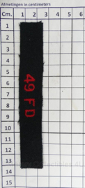 Canadese leger 49 FD 49 Field Regiment Artillery shoulder title - 13 x 2 cm - origineel