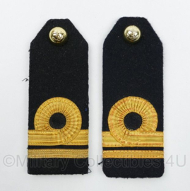 KMARNS epauletten  rang Eerste Luitenant der Mariniers  - 13,5 x 5 cm - origineel