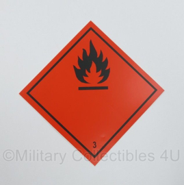 Defensie Nieuwe ADR 3.0 Flammable liquid Sticker - origineel