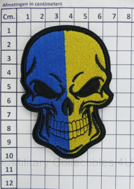 Oekrainse leger Skull patch UKRAINE - met klittenband - 9,5 x 6,5 cm