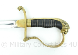Antiek leeuwenkop sabel M1912 WKC Solingen Yzerhouwer NV - Officieren -107 cm - kleermakerij Breda - origineel