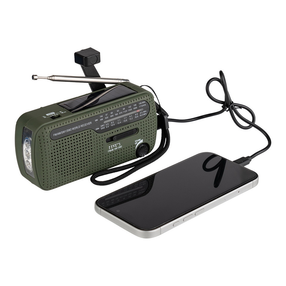 Fosco Noodradio met zaklamp, USB lader etc. - nieuw gemaakt