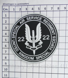 Britse leger United Kingdom Special Forces SAS Special Air Service Regiment 22 PVC embleem - met klittenband - diameter 8 cm - nieuw gemaakt