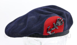 KMARNS Korps Mariniers baret met insigne - maker Hassing - maat 52/53/54 - gedragen - origineel