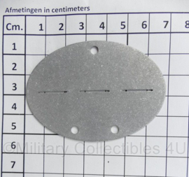 Erkennungsmarke / naamplaatje aluminium WO2 Duits model